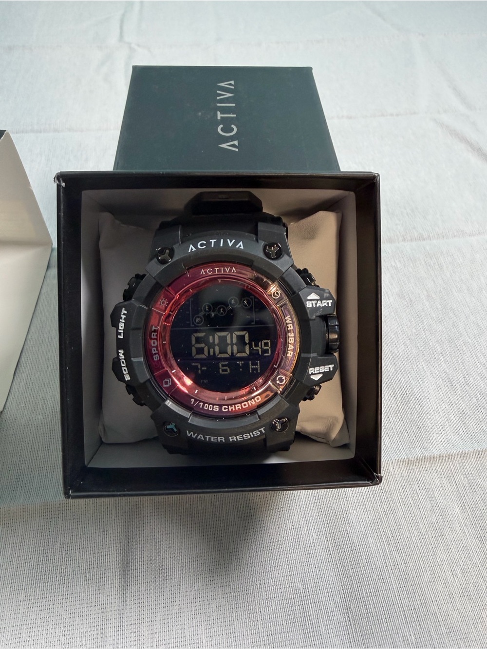 NWT Activa X Invicta Digital Summit Timepiece 50mm Black Red New In Box